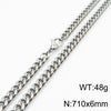 Wholesale Simple Style Solid Color Titanium Steel Chain Necklace