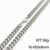Wholesale Simple Style Solid Color Titanium Steel Chain Necklace