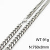 Wholesale Simple Style Solid Color Titanium Steel Chain Necklace