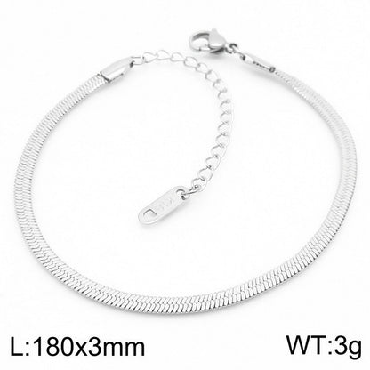 Wholesale Classic Style Solid Color Titanium Steel Plating Chain Gold Plated Necklace