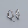 1 Pair Basic Modern Style Waves Plating Inlay Sterling Silver Zircon Earrings