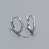 1 Pair Basic Modern Style Waves Plating Inlay Sterling Silver Zircon Earrings