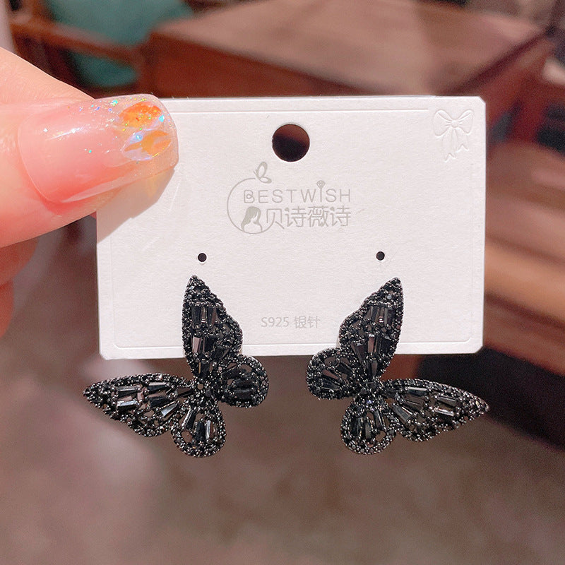 Fashion Butterfly Copper Plating Ear Studs 1 Pair