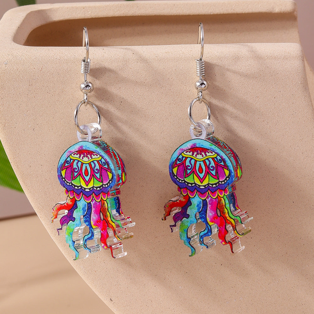 1 Pair Beach Octopus Zinc Alloy Drop Earrings