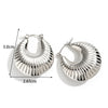 1 Pair Retro Simple Style C Shape Plating Stainless Steel 18k Gold Plated Earrings