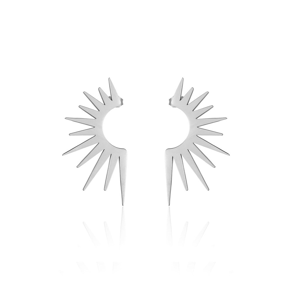 1 Pair Basic Modern Style Geometric Plating Titanium Steel Ear Studs