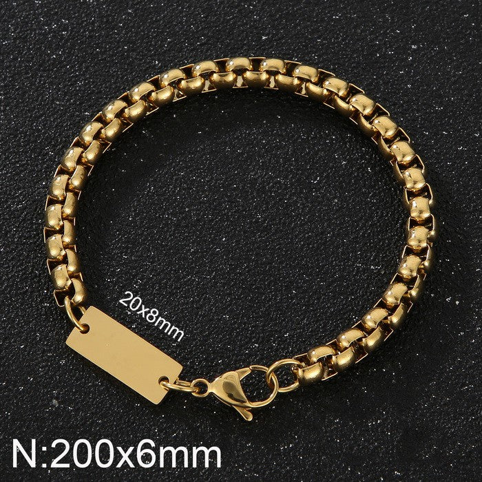 Simple Style Geometric Stainless Steel Plating Bracelets Necklace