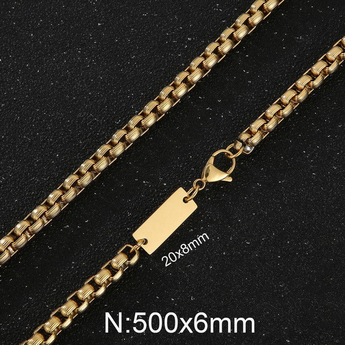 Simple Style Geometric Stainless Steel Plating Bracelets Necklace