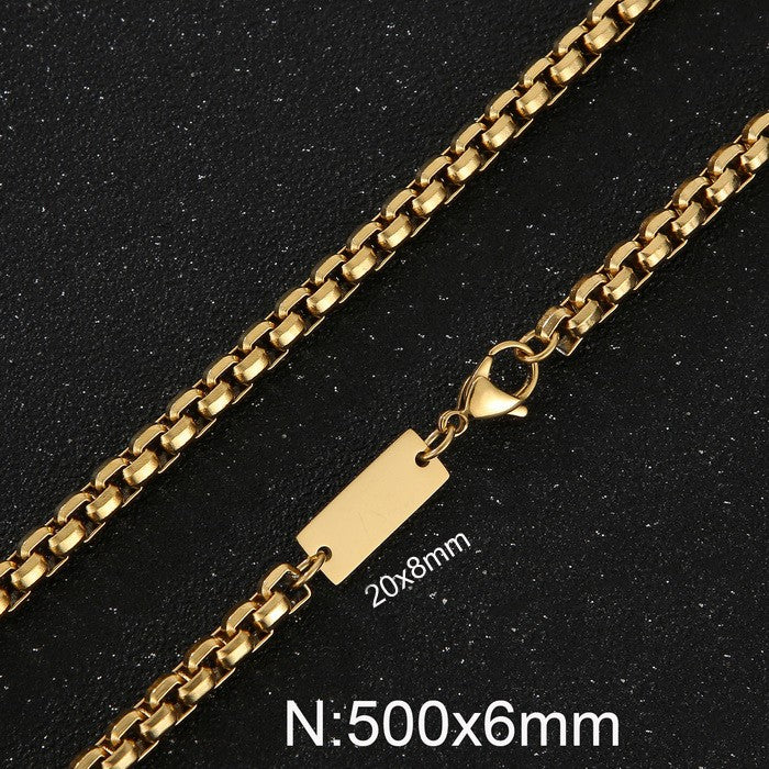 Simple Style Geometric Stainless Steel Plating Bracelets Necklace