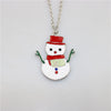 Cute Christmas Tree Sock Snowman Alloy Christmas Women's Pendant Necklace