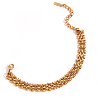 Basic Simple Style Classic Style Solid Color Stainless Steel Plating 18k Gold Plated Women's Necklace