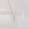 Simple Style Solid Color Sterling Silver Plating Inlay Rhinestones 14k Gold Plated Pendant Necklace