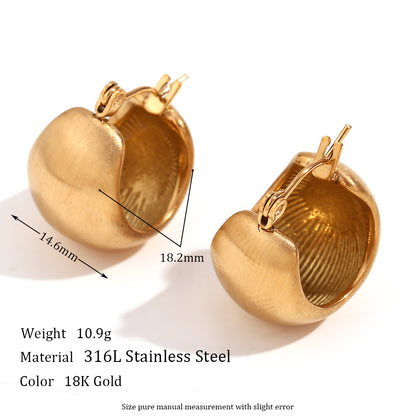 1 Pair Simple Style Classic Style Solid Color Plating Stainless Steel 18k Gold Plated Ear Cuffs