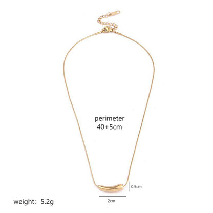 Wholesale Simple Style Classic Style Geometric Heart Shape Stainless Steel Plating 18k Gold Plated Pendant Necklace