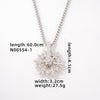 Simple Style Snowflake Stainless Steel Alloy Titanium Steel Plating Inlay Zircon Silver Plated Necklace Pendant