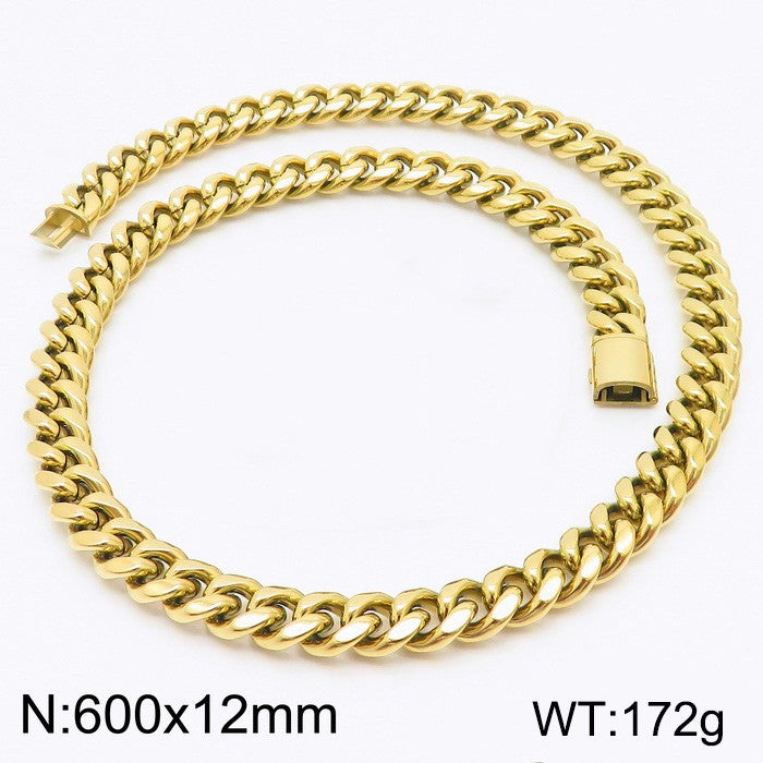 Simple Style Solid Color Titanium Steel Plating Bracelets Necklace