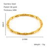 Simple Style Solid Color Stainless Steel Plating 18k Gold Plated Bangle