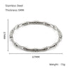 Simple Style Solid Color Stainless Steel Plating 18k Gold Plated Bangle