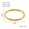 Simple Style Solid Color Stainless Steel Plating 18k Gold Plated Bangle