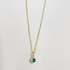 Cute Simple Style Color Block Copper Plating Chain Inlay Zircon 14k Gold Plated Pendant Necklace