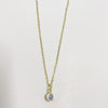 Cute Simple Style Color Block Copper Plating Chain Inlay Zircon 14k Gold Plated Pendant Necklace