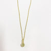 Cute Simple Style Color Block Copper Plating Chain Inlay Zircon 14k Gold Plated Pendant Necklace