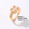 Glam Luxurious Simple Style Square Copper Plating Inlay Zircon White Gold Plated Gold Plated Rings