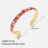 Retro Roman Style Geometric Stainless Steel Plating Gold Plated Bangle