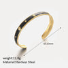 Retro Roman Style Geometric Stainless Steel Plating Gold Plated Bangle