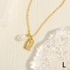 Simple Style Letter Copper Plating 18k Gold Plated Pendant Necklace