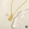 Simple Style Letter Copper Plating 18k Gold Plated Pendant Necklace