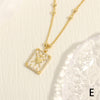 Simple Style Heart Shape Copper Enamel Plating Inlay Zircon 18k Gold Plated Pendant Necklace