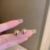 1 Pair Simple Style Solid Color Plating Steel Gold Plated Ear Studs