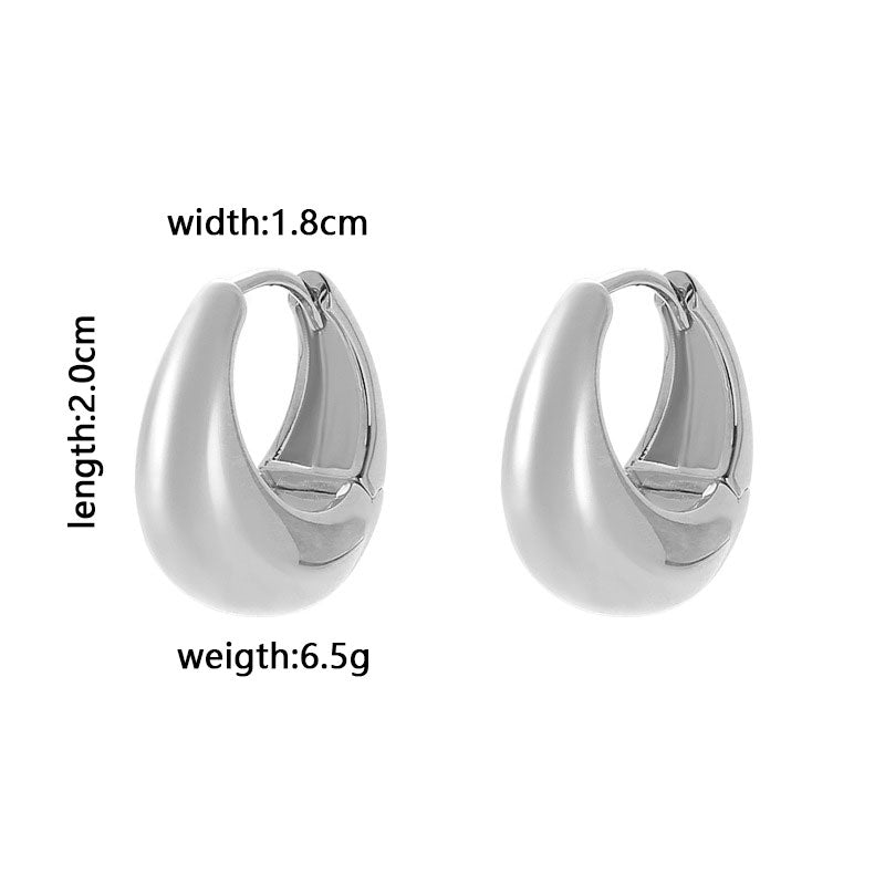 1 Pair Simple Style Classic Style Geometric Solid Color Plating Copper Gold Plated Silver Plated Ear Clip