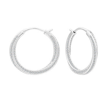 1 Pair Simple Style Geometric Solid Color Plating Sterling Silver Hoop Earrings