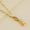 Fashion Letter Titanium Steel Pendant Necklace Polishing Gold Plated Stainless Steel Necklaces