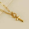 Fashion Letter Titanium Steel Pendant Necklace Polishing Gold Plated Stainless Steel Necklaces