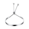 Simple Style Solid Color Titanium Steel Plating Bangle