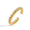 Vintage Style Simple Style Heart Shape Twist Copper 18k Gold Plated Zircon Rings In Bulk