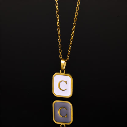 Wholesale Casual Simple Style Artistic Letter Stainless Steel Plating 18k Gold Plated Pendant Necklace