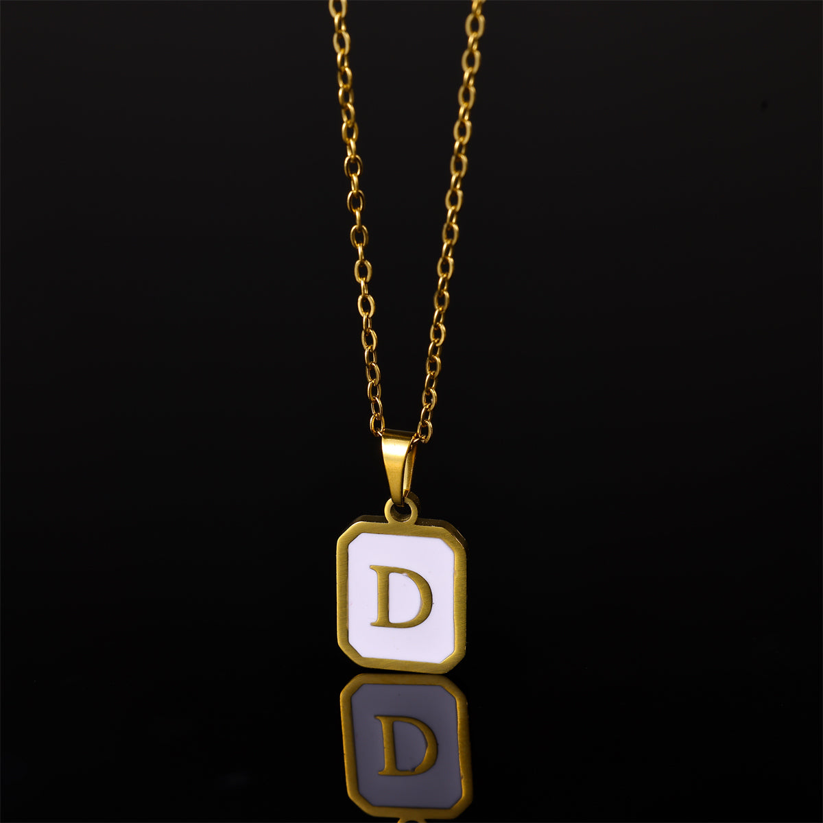 Wholesale Casual Simple Style Artistic Letter Stainless Steel Plating 18k Gold Plated Pendant Necklace