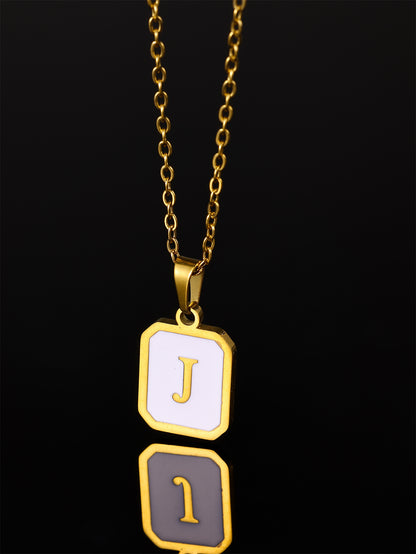 Wholesale Casual Simple Style Artistic Letter Stainless Steel Plating 18k Gold Plated Pendant Necklace