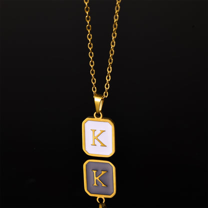 Wholesale Casual Simple Style Artistic Letter Stainless Steel Plating 18k Gold Plated Pendant Necklace