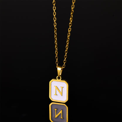 Wholesale Casual Simple Style Artistic Letter Stainless Steel Plating 18k Gold Plated Pendant Necklace