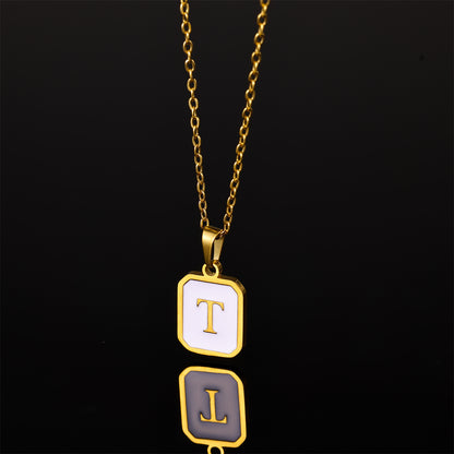 Wholesale Casual Simple Style Artistic Letter Stainless Steel Plating 18k Gold Plated Pendant Necklace