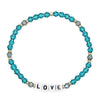 Casual Classic Style Shiny Letter Arylic Artificial Crystal Beaded Women's Bracelets