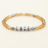 Casual Classic Style Shiny Letter Arylic Artificial Crystal Beaded Women's Bracelets