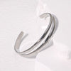 Retro Roman Style Solid Color Stainless Steel Plating Bangle