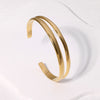 Retro Roman Style Solid Color Stainless Steel Plating Bangle