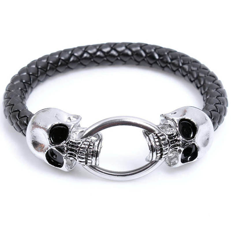 1 Piece Vintage Style Dragon Pu Leather Alloy Handmade Men's Bracelets